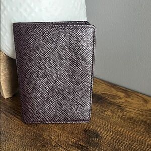 Louis Vuitton Dark Brown Leather Card Holder